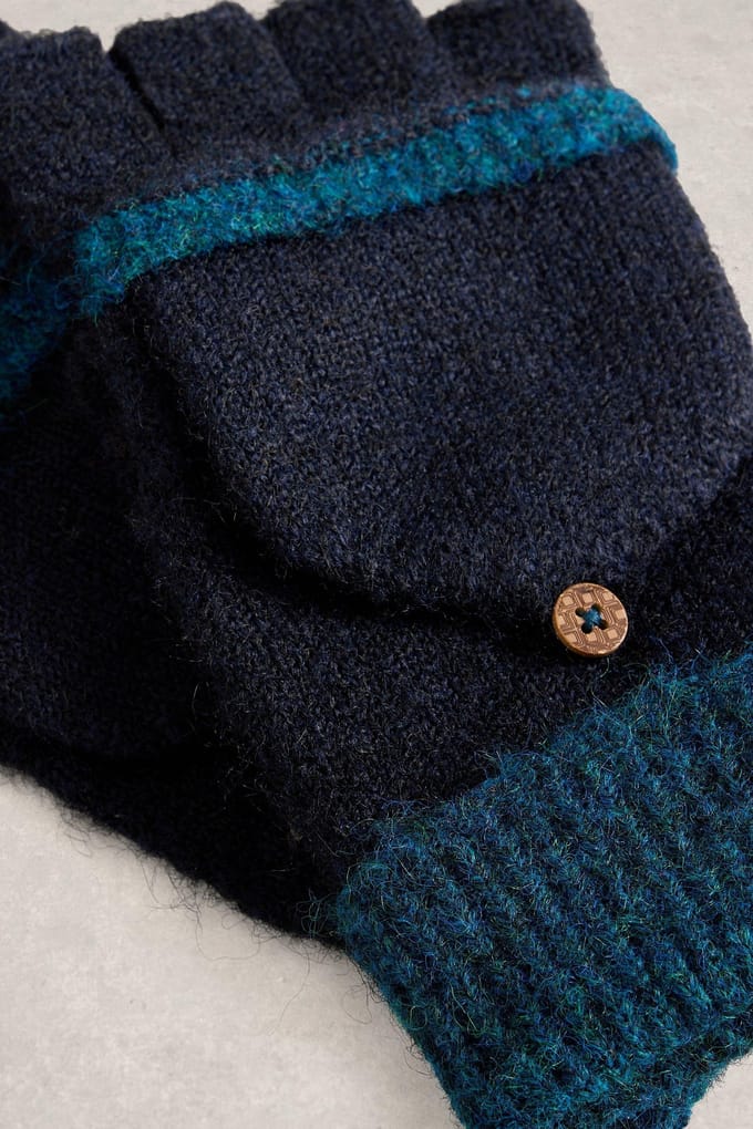 White Stuff Emma Knitted Flip Mitt Dark Navy Taglia: OS | Sciarpe Outlet | Uomo | Blu