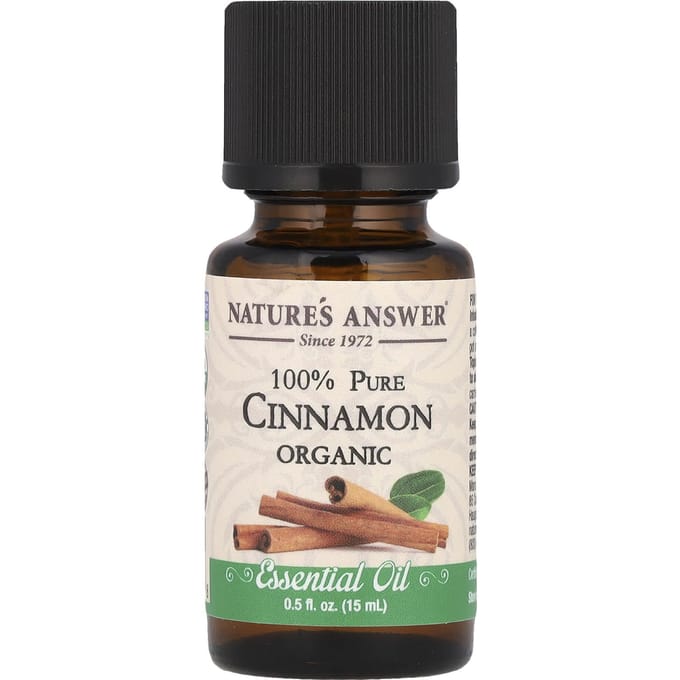 Nature'S Answer, 100% Pure Organic Essential Oil, Cinnamon, 15 Ml (0.5 Fl Oz)