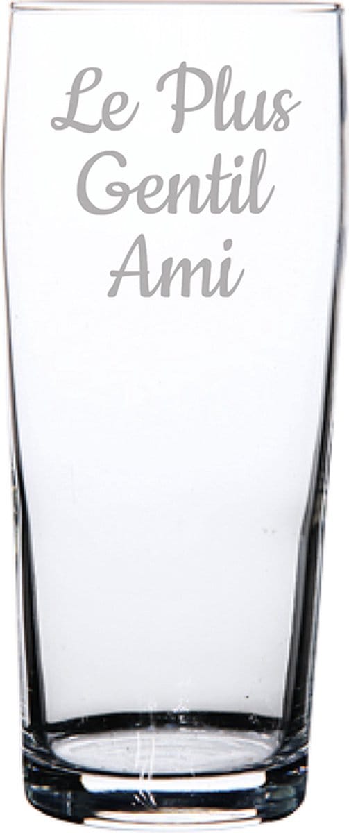 Bierfluitje gegraveerd - 19cl - Le Plus Gentil Ami