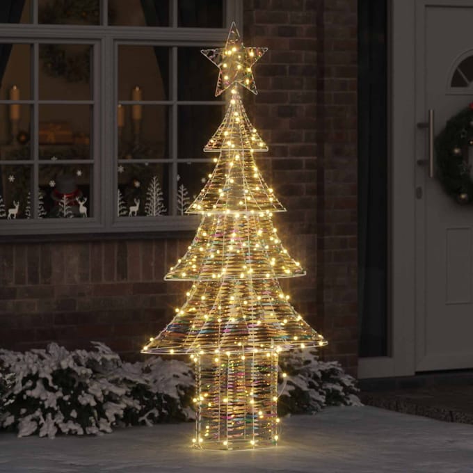 vidaXL - Kerstboom - 240 - LED's - Warmwit - 181 - cm - PET