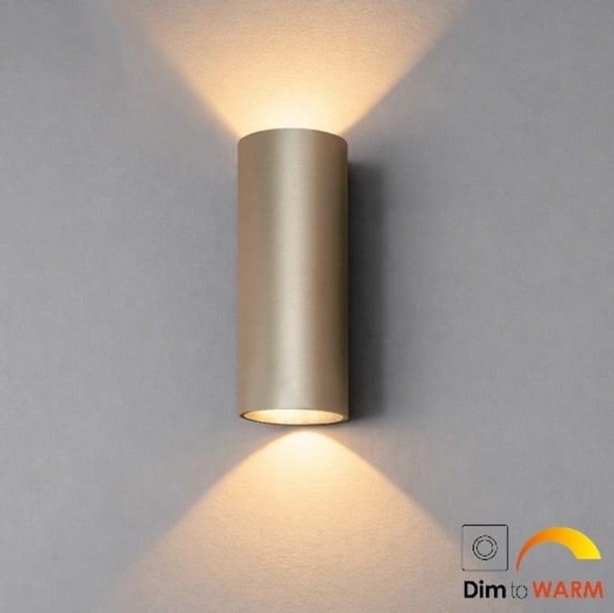 Artdelight Wandlamp Brody2 Champagne Led IP65 Dim To Warm