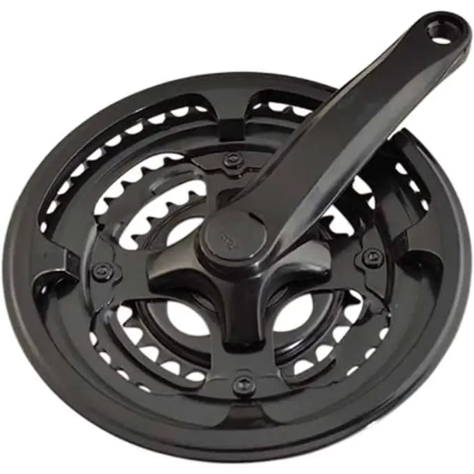 Drievoudig stalen crankstel met kunststof gecoate cranks Sélection CGN L152