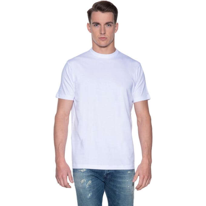 Slater 2500 - BASIC 2-pack T-shirt ronde hals korte mouw wit L 100% katoen