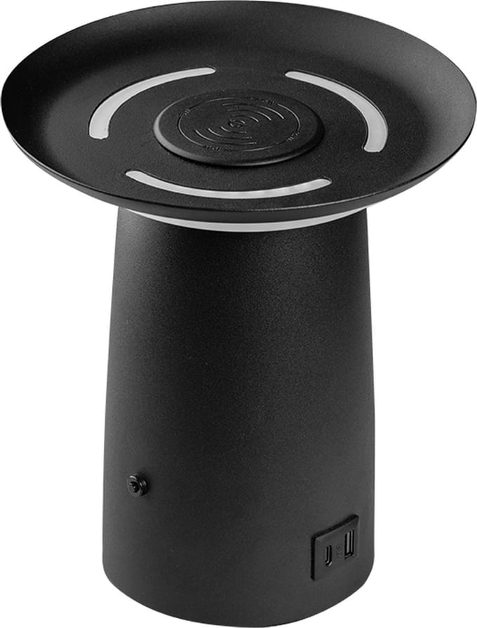 ETH Sooff Led Tafellamp Wireless phone charging + usb c Zwart LED dimmable