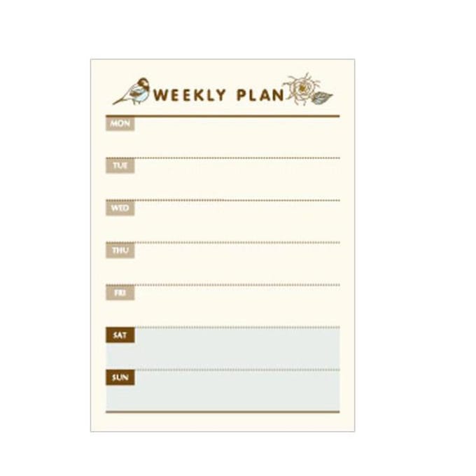 60 Feuilles/set Papeterie Bloc-notes Carnet Agenda Planificateur Emploi du temps Bloc-notes