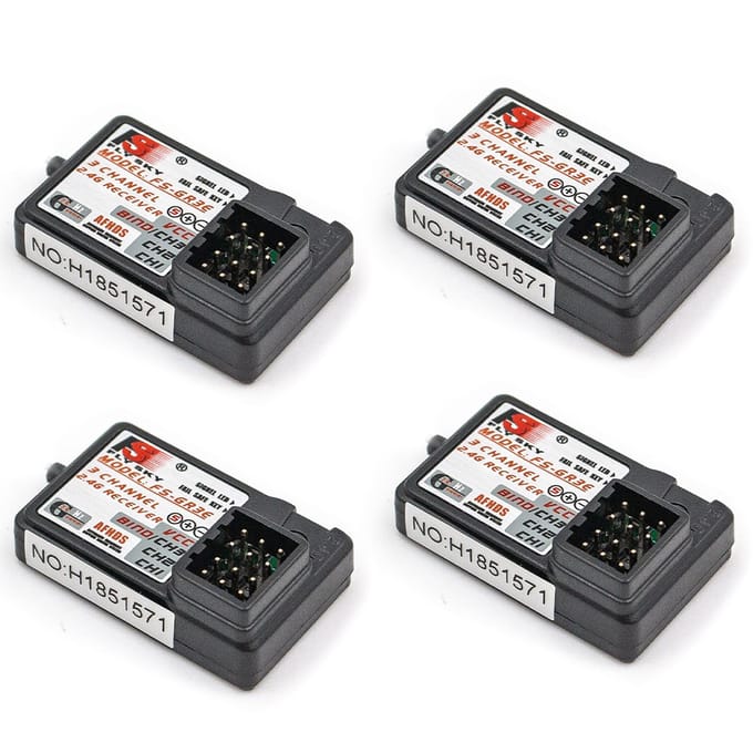 4PCS Flysky FS-GR3E AFHDS 2.4G 3CH Ontvanger voor FS-GT2 FS-GT2B FS-GT3B FS-GT3C FZ-IT4S RC Auto Boot 4pcs
