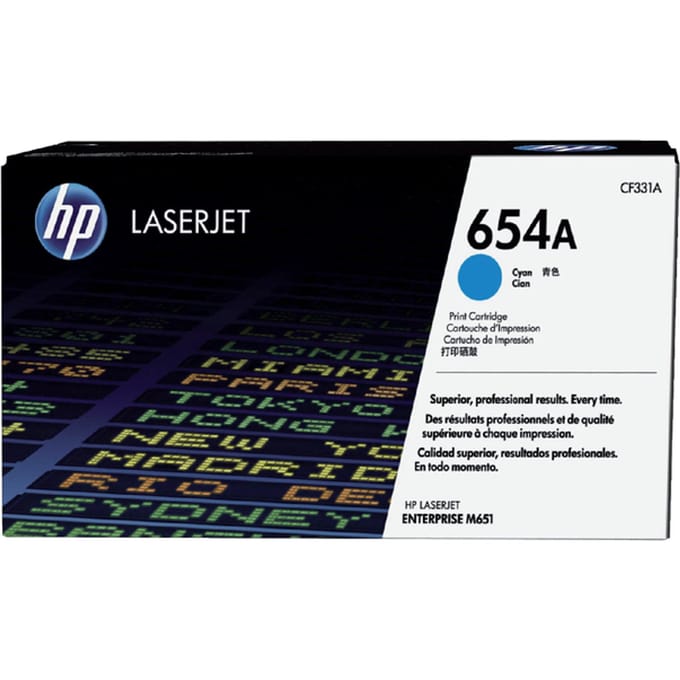 HP CF331A nr. 654A toner cartridge cyaan (origineel)