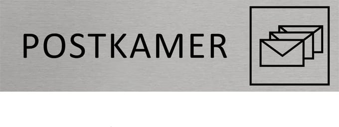 CombiCraft Aluminium deurbordje Postkamer 165x45mm - per stuk