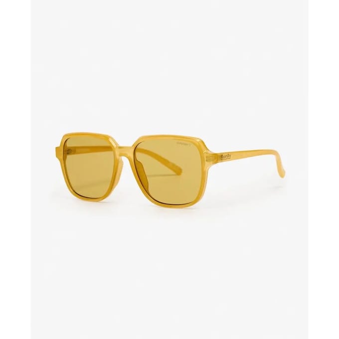 Superdry Oversized Vierkante Zonnebril Yellow Grootte: 1SIZE