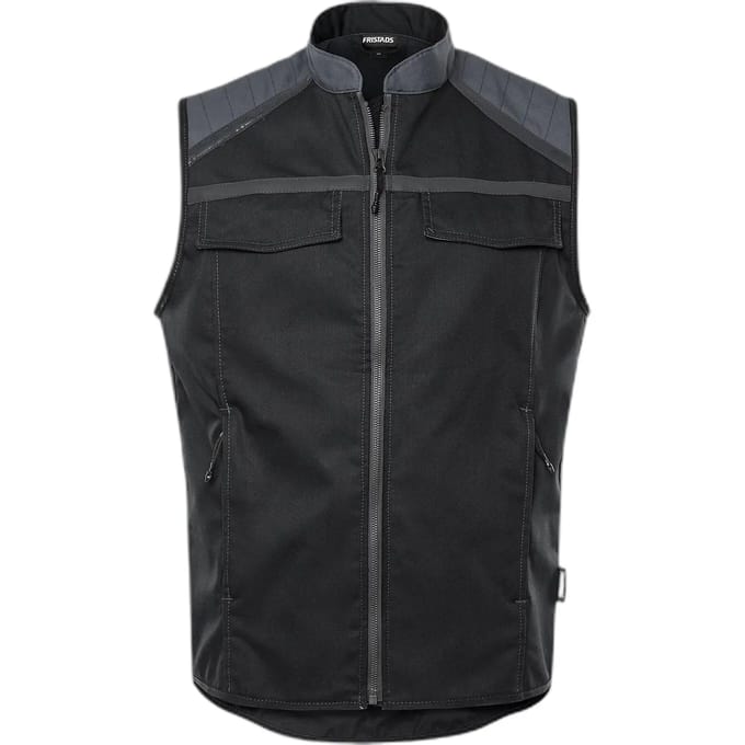 Fristads Vest 5555 STFP - Zwart/Grijs - S