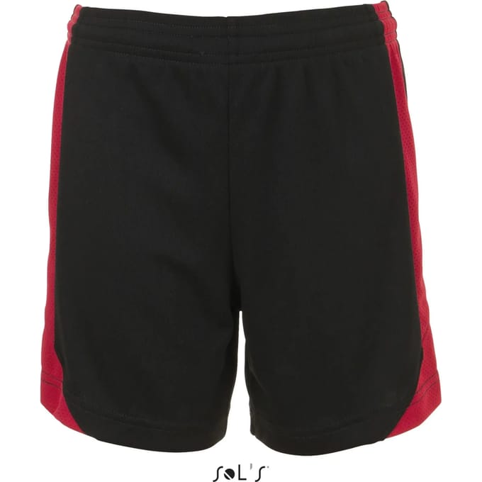 SOL'S Kids´ Olimpico Contrast Short LT01720 - black/red - 12 years (152)