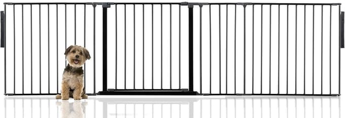 Bettacare Hondenhek Meerdere Panelen, Tot 272cm Breed, Zwart, 70cm H
