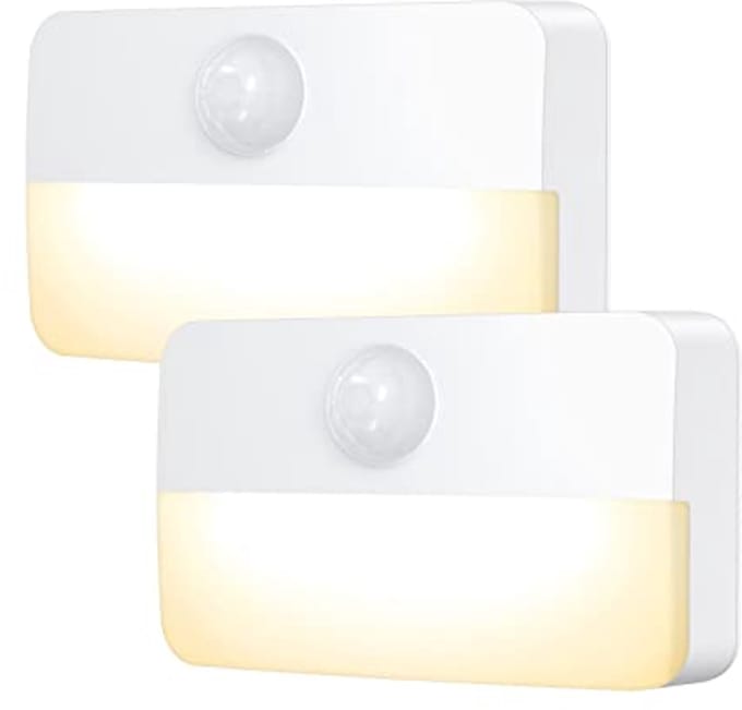 Motion Sensor Nachtlampje LED 2 Stuks - Warmwit - Inclusief Bewegingsmelder voor Binnen
