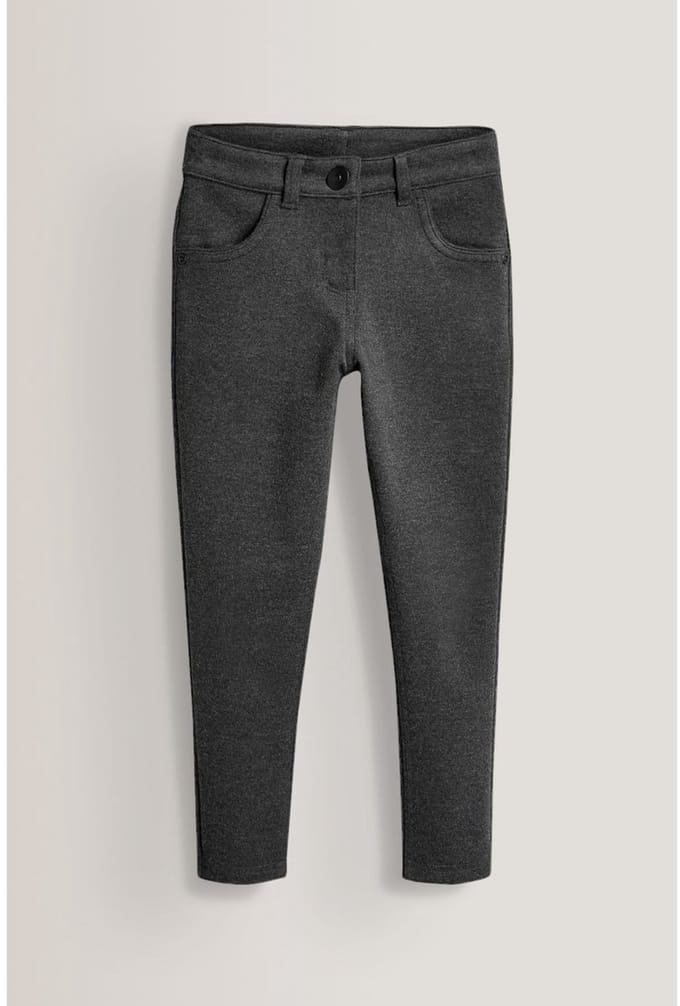 Next - Meisjes - Skinny schoolbroek met jersey stretch - Grijs