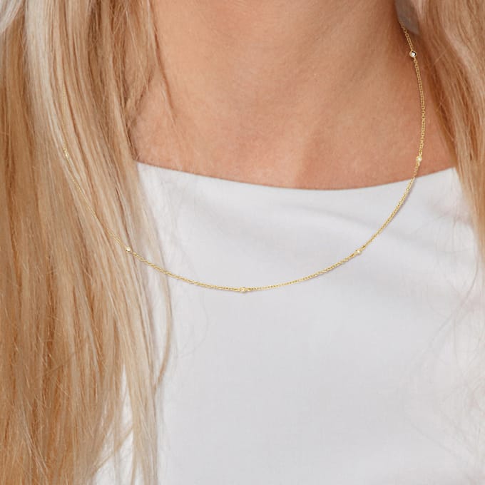 Collar alternatieve Yellow Gold Diamonds 0,10 Cts