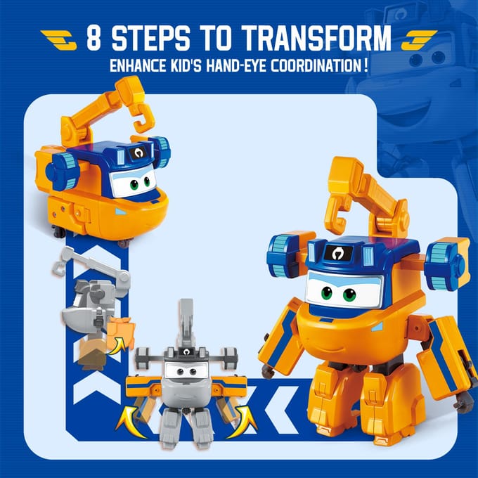 Super Wings 5 Inch Transformeerbare Traver Verandert van Vliegtuig naar Robot in 10 Stappen Vervorming Actiefiguren Kinderspeelgoed Cadeau