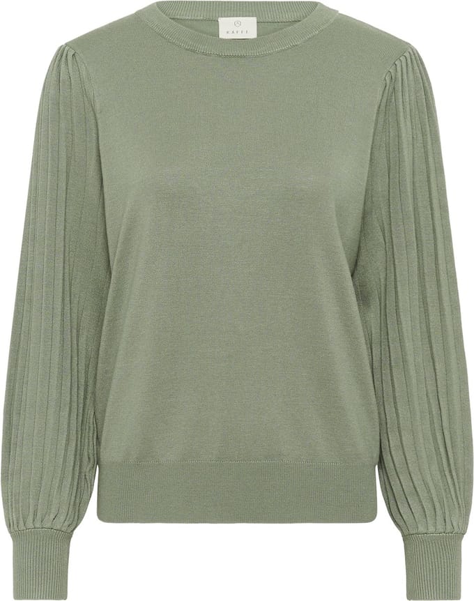 Kaffe KAlone Knit Pullover Dames Trui - Sea Spray
