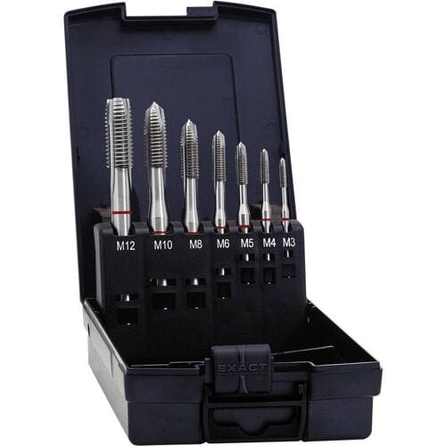 Exact 42345 Machinetapboorset 7-delig Metrisch M1, M4, M5, M6, M8, M10, M12 Rechtssnijdend DIN 371 HSS-E Model B 1 set(s)