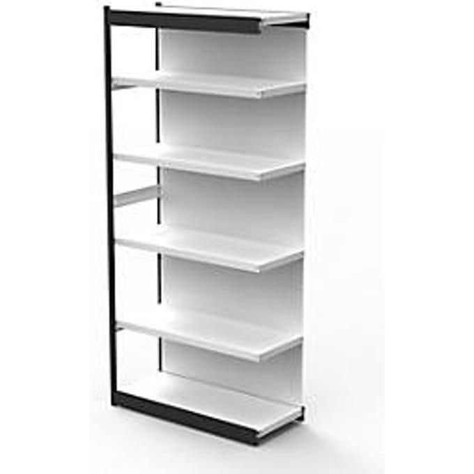 Stalen rek PROGRESS 2000, stellingsectie, achterwand, H 2250 x B 1000 x D 500 mm, zilveren frame