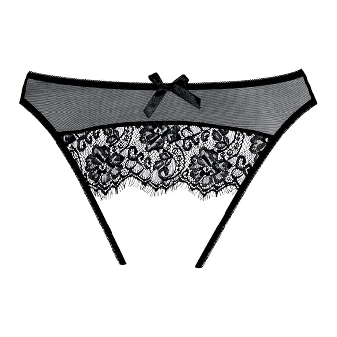 Adore Exposé Panty Open Kruis – Zwart