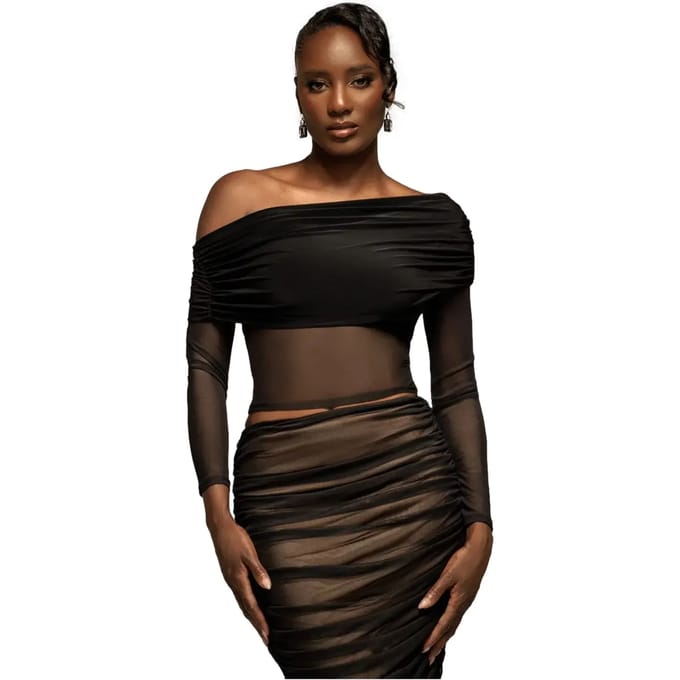Asymmetrisch top dames Goddiva Bardot