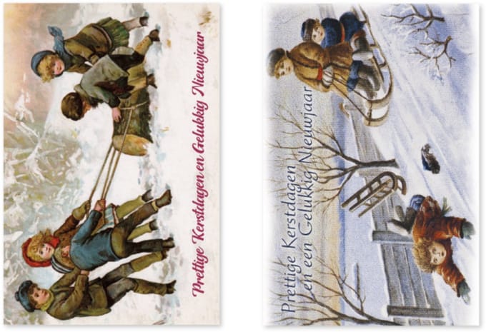 Kerstkaarten Box Nostalgisch 4