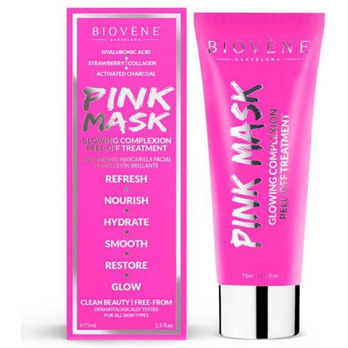 Biovene, Masque Rose, Éclatant, Masque Peel-Off, Pour le Visage, 75 ml