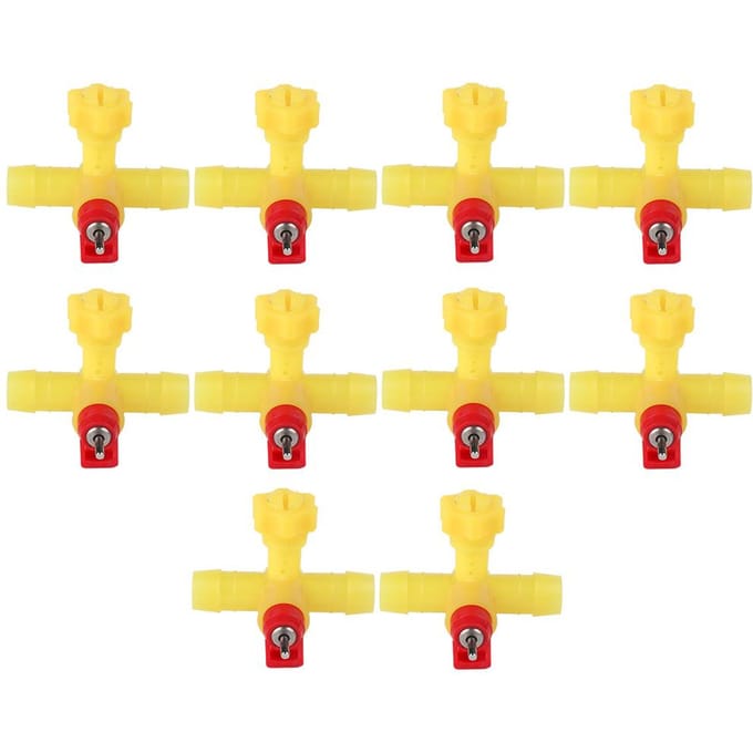 Lot de 10 distributeurs automatiques d'eau pour volaille yellow
