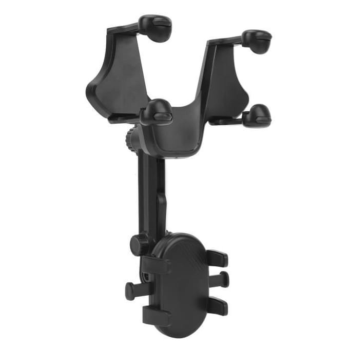 Telefoonhouder - SALUTUYA - Spiegelbevestiging - Premium materiaal - Multifunctioneel - Zwart