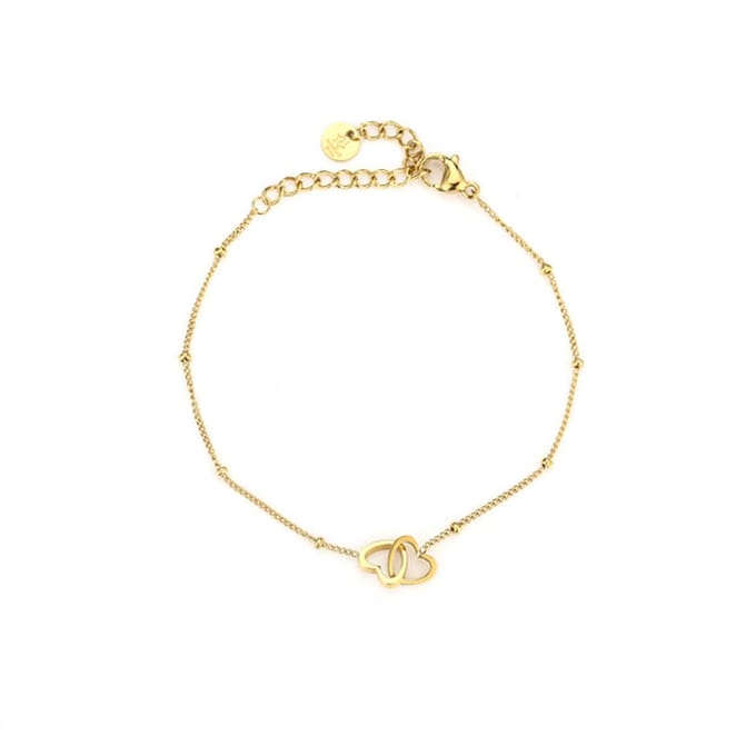 Bijoutheek Armband Hartjes Goud