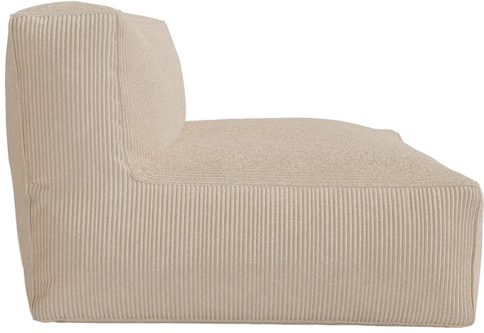 Vente-unique Tweezitsbank van beige ribfluweel NOUMARA