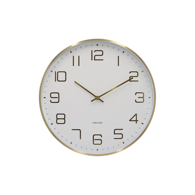 Karlsson Wandklok Elegance Glow - Wit - Ø40cm - Wandklok Scandinavisch