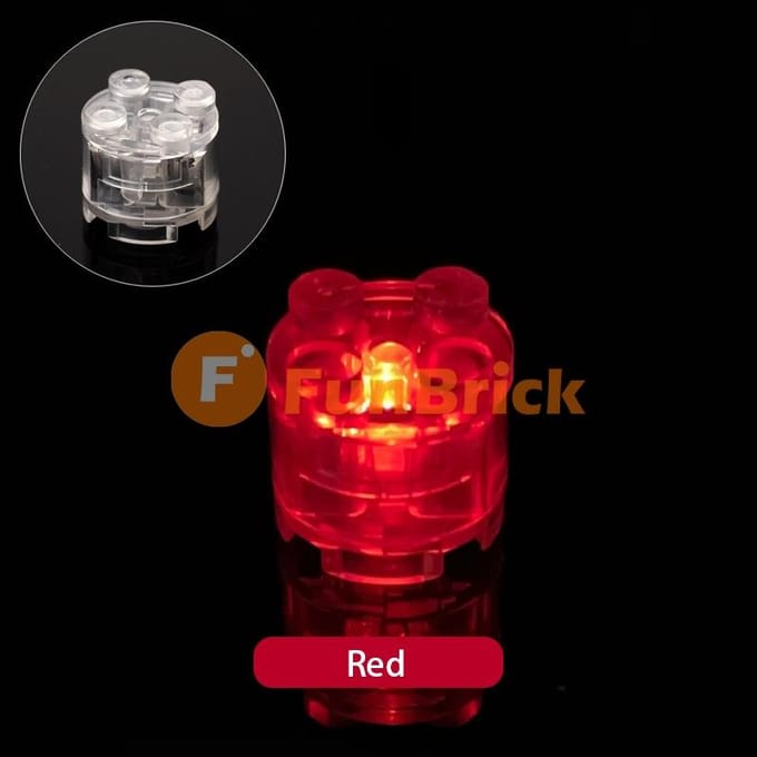 10 STUKS Multi Flash LED Licht Bouwstenen 2x2 Rond Baksteen MOC Speelgoed voor Stadsweg Assemblage Klassiek Cadeau 2PCS