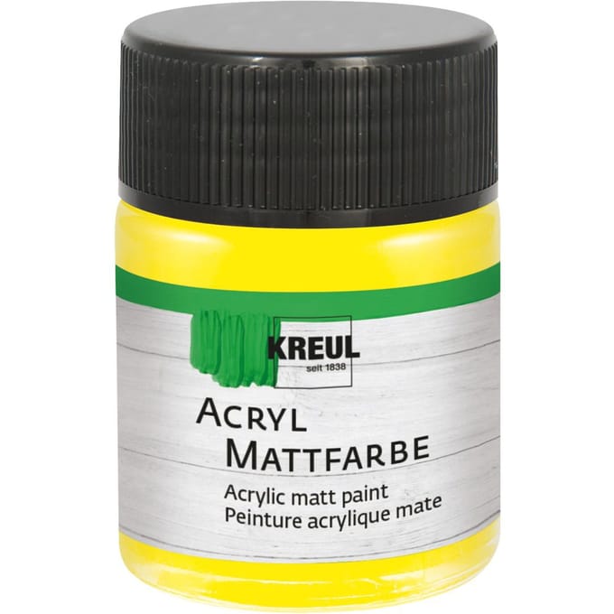KREUL acryl matte verf, 50 ml - Geel