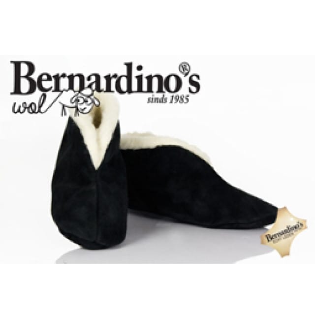 Bernardino® - Spaanse sloffen - 100% Wol - Zwart - Maat 44