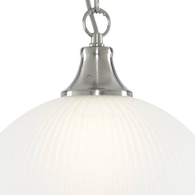 Searchlight Hanglamp American Diner zilver satijn 1-lamp