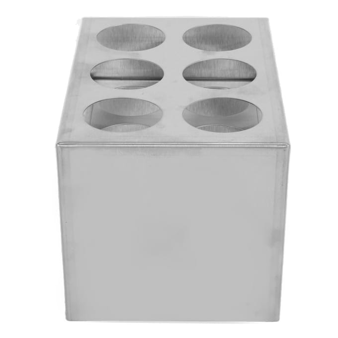 Reageerbuishouder 304 roestvrij staal 6 gaten 3-laags laboratoriumstandaardrek voor 32 mm buizen gray