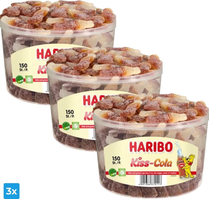 Haribo Super-Cola Gesuikerd (3x 150 stuks)