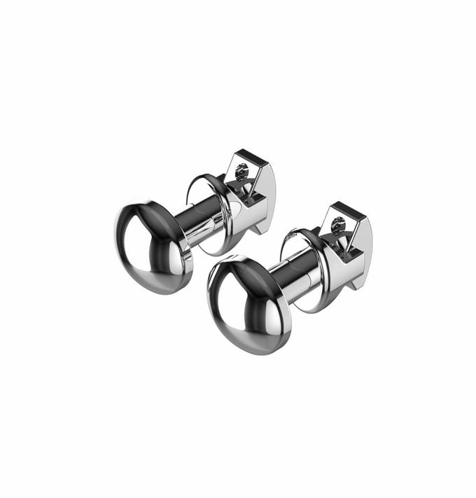 BELRAD handdoekknoppen voor handdoekradiator – 2 stuks – Chroom