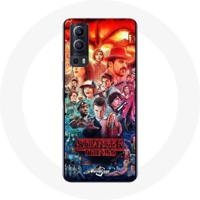 Coque pour Vivo Y72 Stranger Things Teaser Saison 4 Affiche Personnages Art