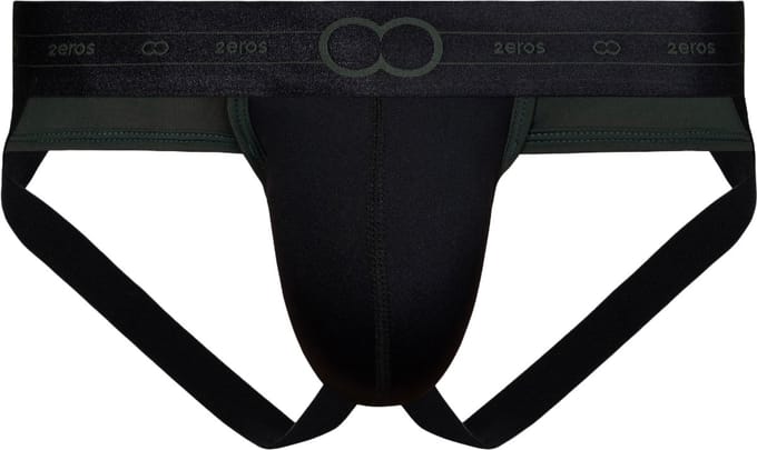 2EROS AKTIV Pegasus Jockstrap Black/Green - MAAT S - Heren Ondergoed - Jockstrap voor Man - Mannen Jock