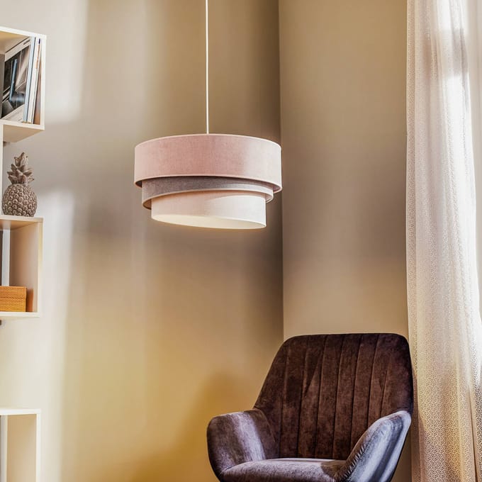 Duolla Hanglamp Pastel Trio roze/grijs/lichtgrijs