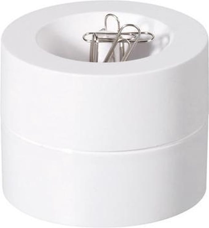 MAUL Papercliphouder MAULpro kunststof staal metaal 7.3 x 7.3 x 6 cm wit