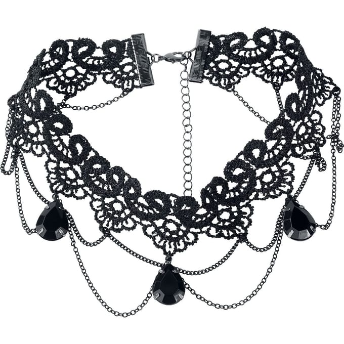 Gothicana by EMP - Gothic Choker - Lace Choker - voor Vrouwen - zwart