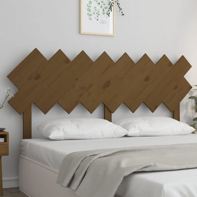 vidaXL - Hoofdbord - 159,5x3x80,5 - cm - massief - grenenhout - honingbruin