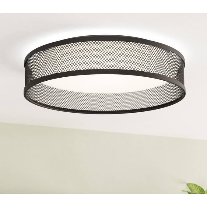EGLO Luppineria Plafondlamp - LED - Ø 38,5 cm - Zwart|Wit - Staal