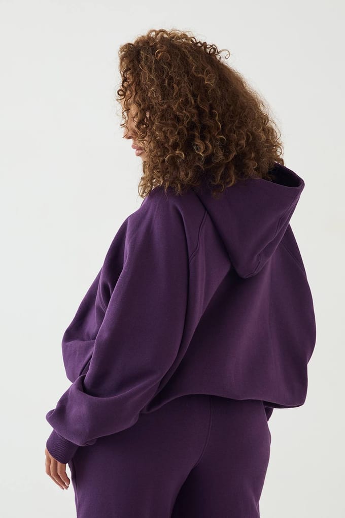Dames DSGN Studio Sport Training Club Oversized Hoodie | Blackcurrant | Maat: XS