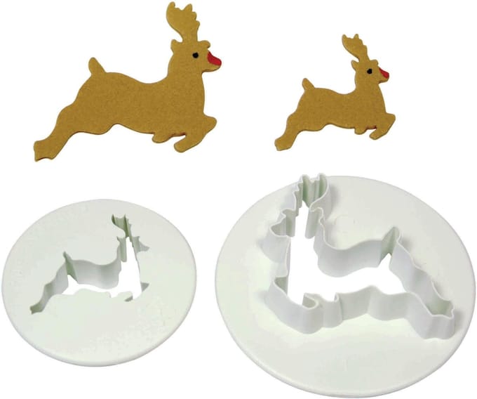 Kunststof uitsteker - rendier set van 2 - PME Arts&Crafts