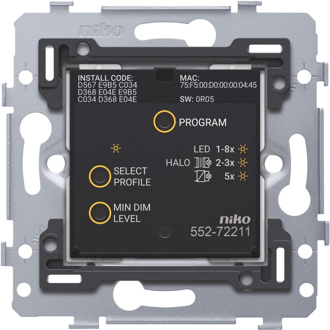 Niko Slimme Zigbee Dimmer Schakelaar 3-200W Twee-Draad - 552-72211
