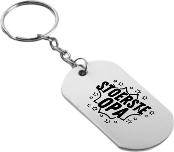 Akyol - stoerste opa sleutelhanger - Opa - familie - cadeau - 54 x 29mm